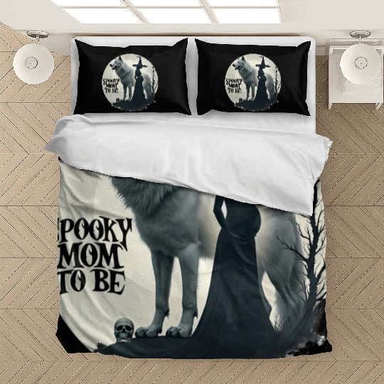 Spooky Mom To Be Baby Announcement Bedding Sets