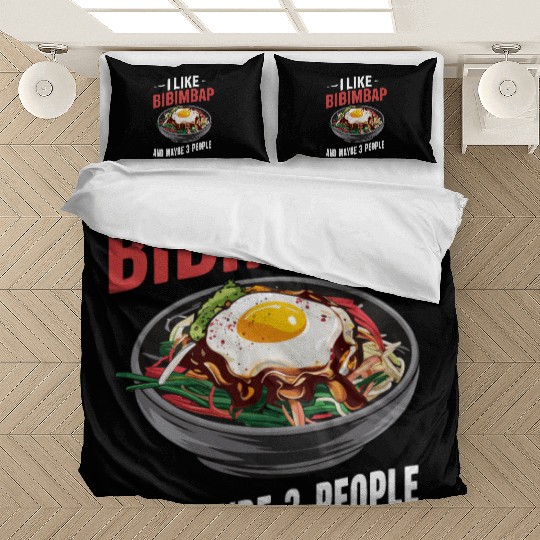 I Like Bibimbap And Maybe 3 People - Korean Food Bedding Sets