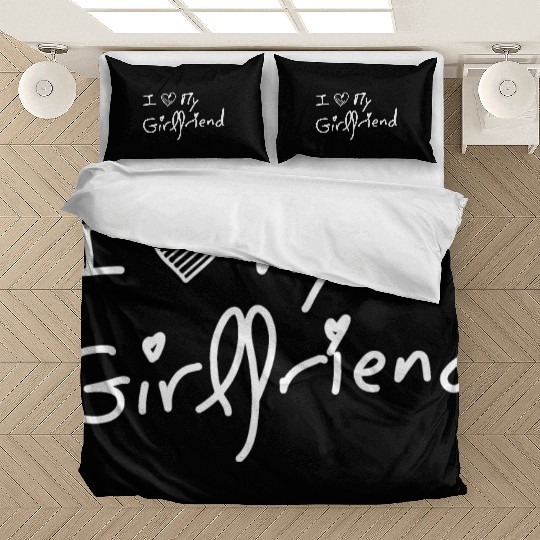 I Love My Girlfriend - Black Bedding Sets