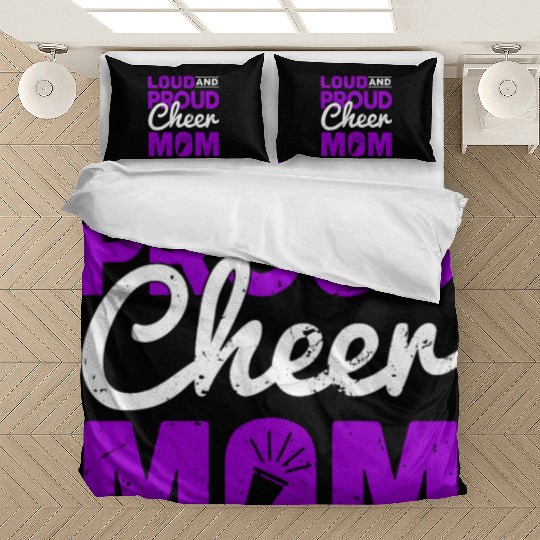 Loud & Proud Cheer Mom Cheerleading Mother's Day Bedding Sets