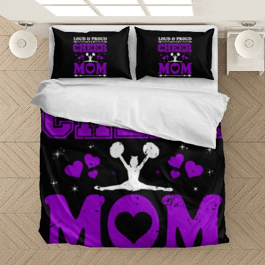 Loud & Proud Cheer Mom Cheerleading Mother's Day Bedding Sets