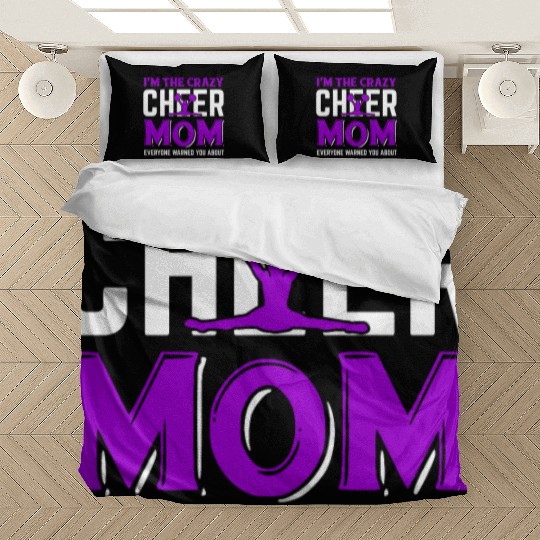 Crazy Cheer Mom Cheerleading Mommy Mother's Day Bedding Sets