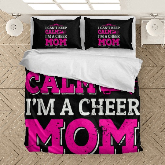 Keep Calm Cheer Mom Cheerleading Mother's Day Bedding Sets