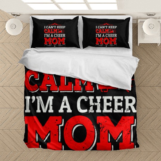 Keep Calm Cheer Mom Cheerleading Mother's Day Bedding Sets