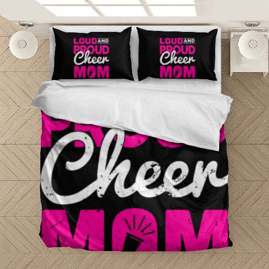 Loud & Proud Cheer Mom Cheerleading Mother's Day Bedding Sets