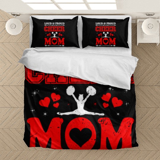 Loud & Proud Cheer Mom Cheerleading Mother's Day Bedding Sets