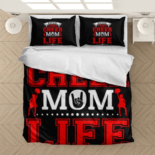 Rockin Cheer Mom Life Cheerleading Mother's Day Bedding Sets