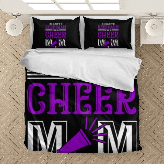 Keep Calm Cheer Mom Cheerleading Mother's Day Bedding Sets