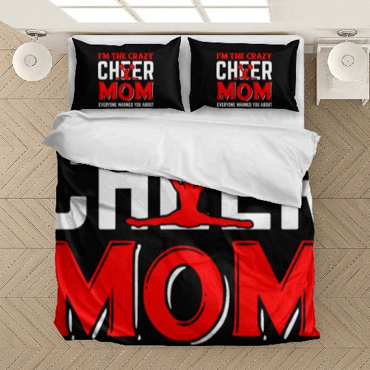 Crazy Cheer Mom Cheerleading Mommy Mother's Day Bedding Sets