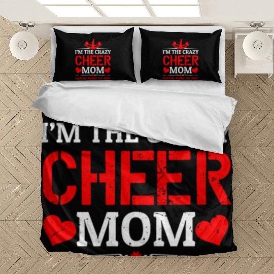Crazy Cheer Mom Cheerleading Mommy Mother's Day Bedding Sets