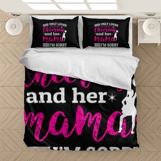 Loves Cheer Mom Cheerleading Mommy Mother's Da Bedding Sets