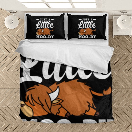 Just A Little Moody Highland Cow Bedding Sets