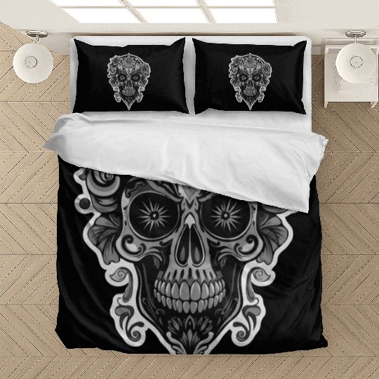 A abstract sugar skull Calavera Bedding Sets