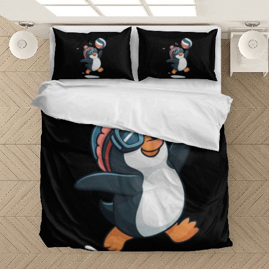 Penguin Playing Volleyball With Goggles And Hat Bedding Sets