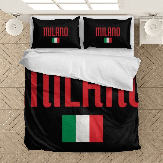 Vivid Milan Italy Flag Pattern Bedding Sets