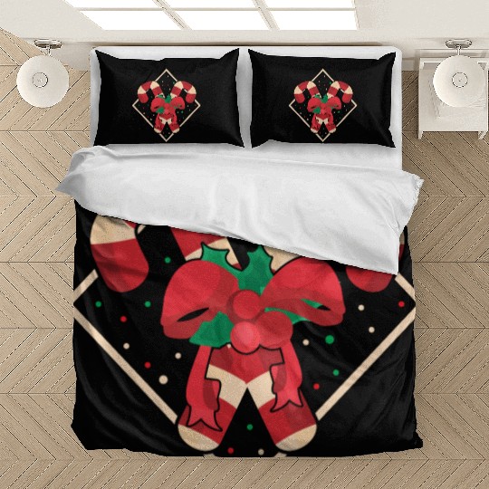 Candy Canes Christmas Bedding Sets - Holiday Christmas