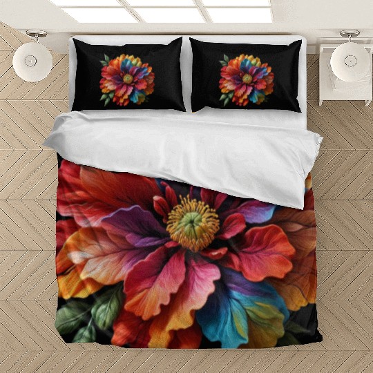 Vibrant Spectrum Bloom Bedding Sets