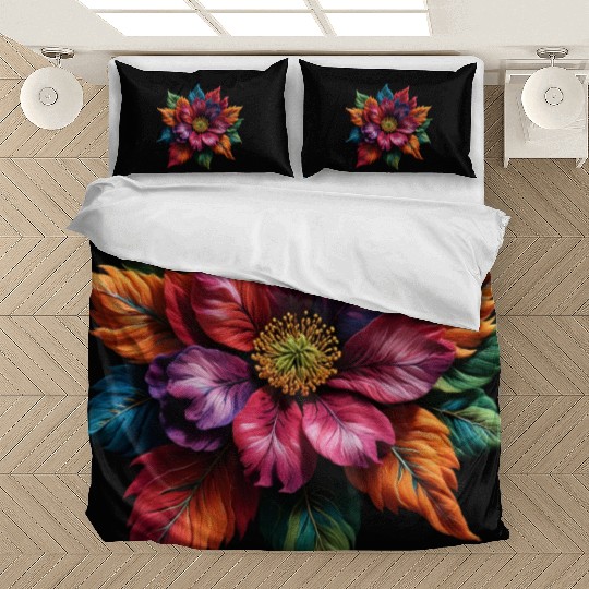 Spectrum Bloom - The Vivid Floral Symphony Bedding Sets