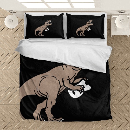 T. Rex Dino DJ Dinosaur Party Animal Plays Guitar Bedding Sets