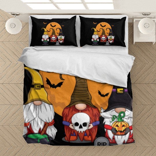 Halloween Gnomes Witch Cute Creepy Halloween Bedding Sets