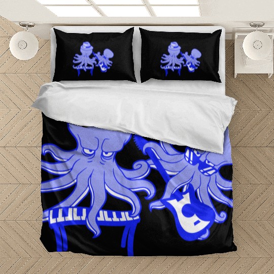 Two Octopus Kraken Squid Guitar Keyboard Band Team Bedding Sets