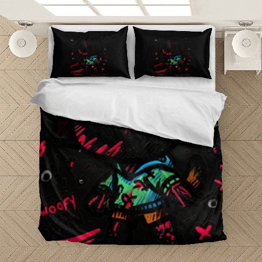 Spooky season zombie dog Bedding Sets