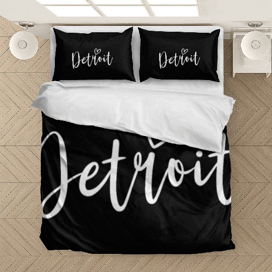 Detroit My Home Love Detroit Michigan Women'sDetro Bedding Sets