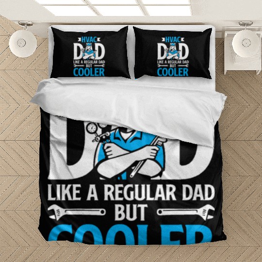 HVAC Dad But Cooler HVAC Technician Fathers Day Bedding Sets