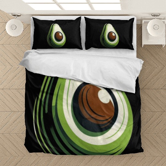 Avocado minimalist avocados design food art 2 Bedding Sets