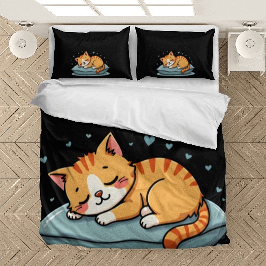Cute Cat Nap Lover Funny Sleepy Naptime Humor Bedding Sets