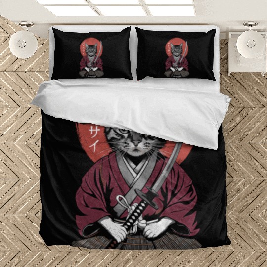 Neko Battousai Samurai Cat Classic Bedding Sets