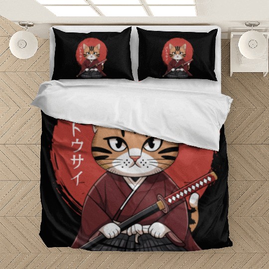 Neko Battousai Samurai Cat Classic Bedding Sets