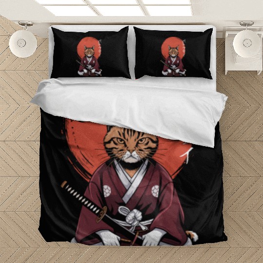 Neko Battousai Samurai Cat Classic Bedding Sets