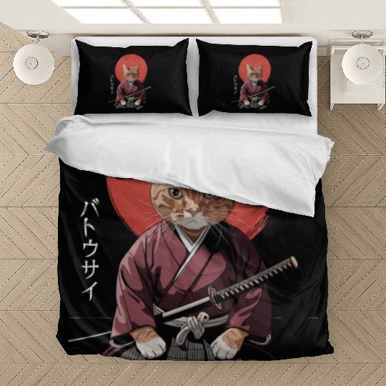 Neko Battousai Samurai Cat Classic Bedding Sets