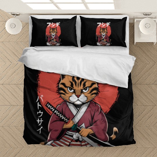 Neko Battousai Samurai Cat Classic Bedding Sets