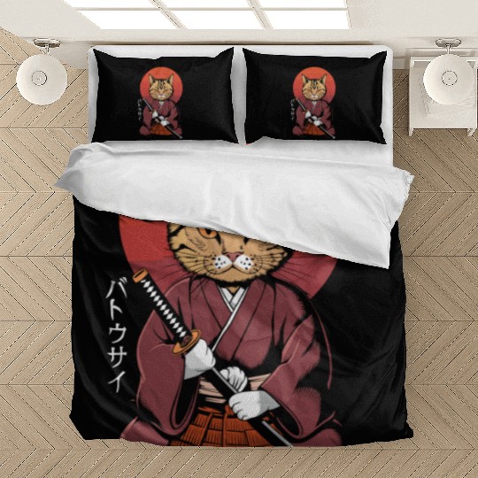 Neko Battousai Samurai Cat Classic Bedding Sets