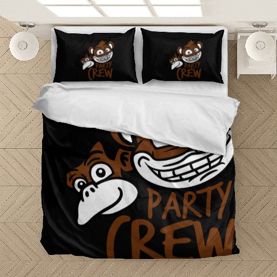 Monkey Chimpanzee Party Animals Crew Team Friends Bedding Sets