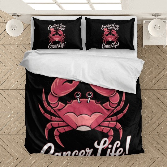 Emotions Creep in the Night Cancer Zodiac Sign Bedding Sets