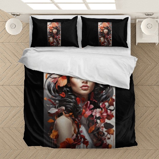 Girl with Flower Collection Bedding Sets