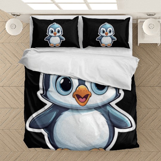 Penguin Famila, Cute Penguin, Penguin logo Bedding Sets