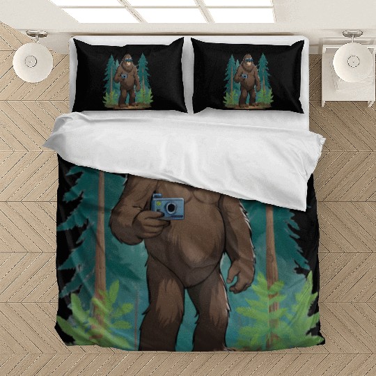 Bigfoot with Sunglasses and Camera on an Adventure Bedding Sets