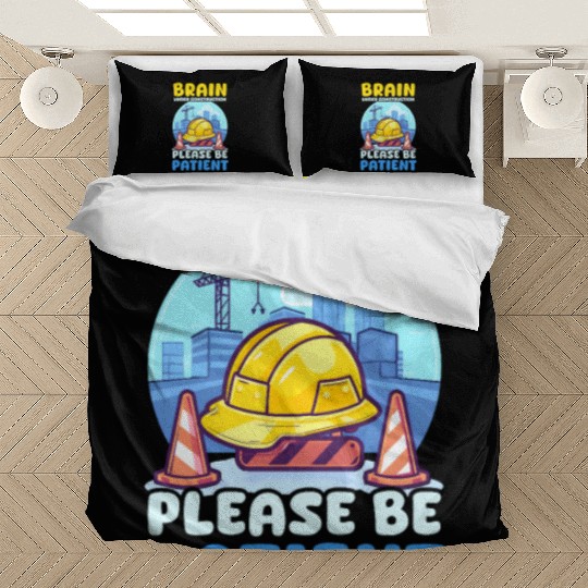 Depression Awareness Brain Under Construction Bedding Sets