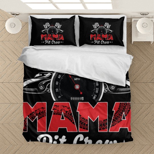 Mama Pit Crew RaceCar Birthday Party Racing Family Bedding Sets