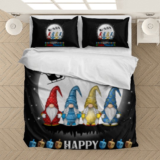 Happy Chrismukkah Gnomes Christmas Hanukkah Bedding Sets