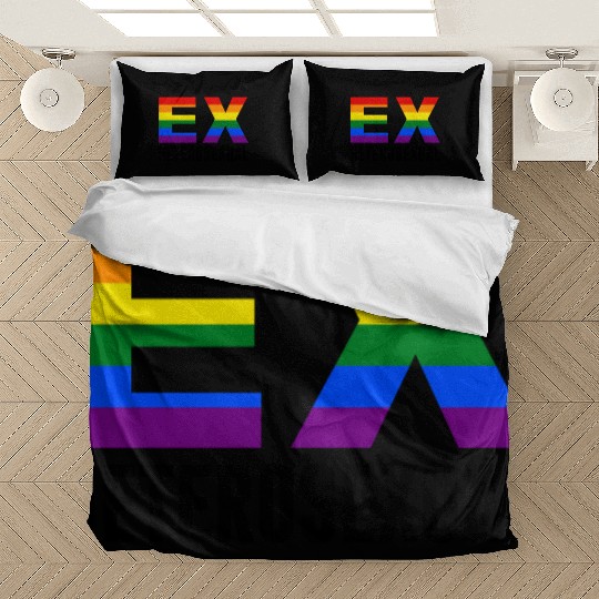 Ex Heterosexual Rainbow Flag LGBT Pride Month Bedding Sets