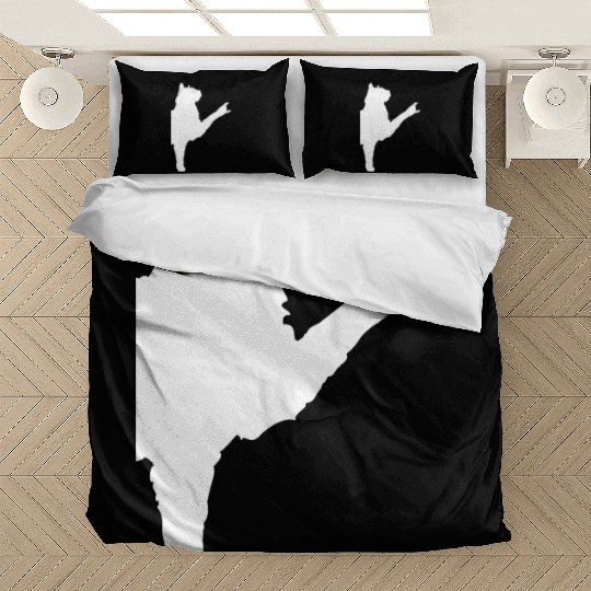 Cat Heavy Metal Hand Gesture Hard Rock Music Pet Bedding Sets