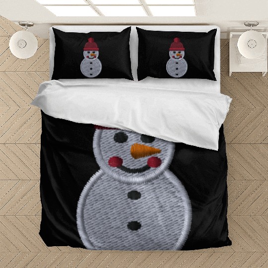 Snowman embroidered Bedding Sets