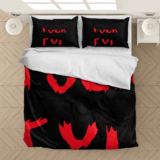 Fuck pop charts music heavy metal hard rock love Bedding Sets