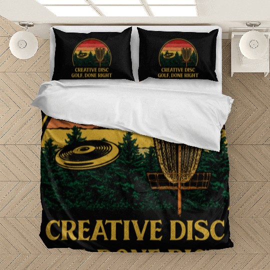 Creative Disc Golf Done Motivational Quote Golfer Bedding Sets
