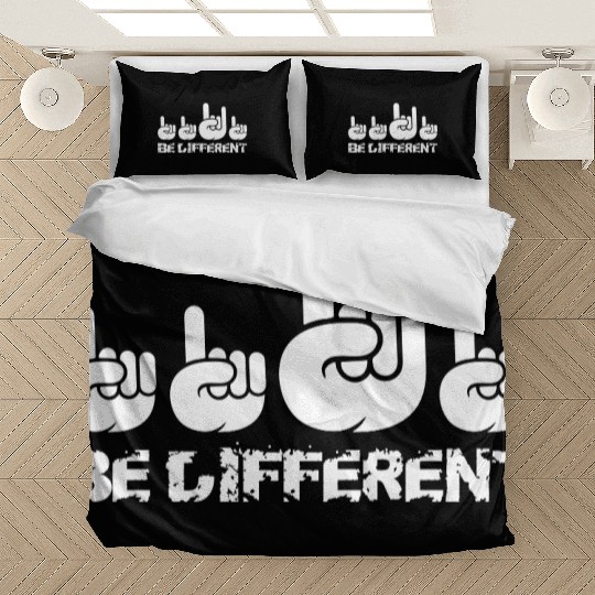 4 Be Different Heavy Metal Hard Rock Hand Gestures Bedding Sets
